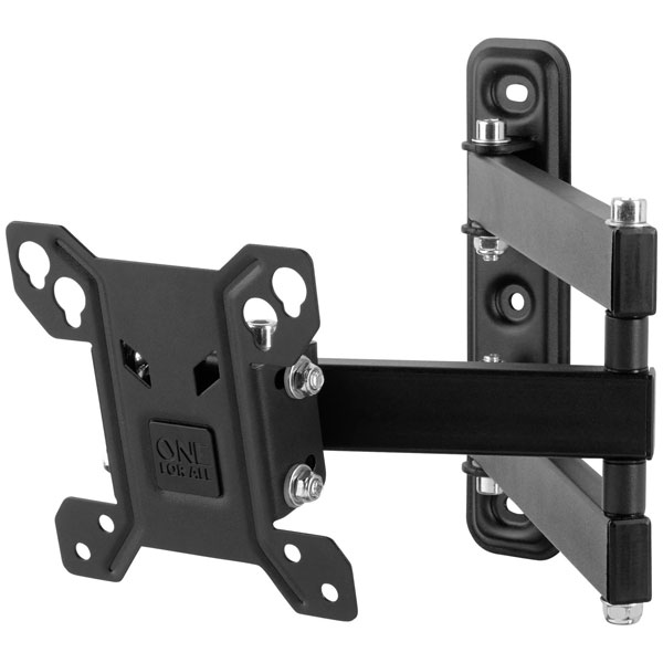 One For All WM2411 TV wall mount supports 32" to 65" rigid black metal