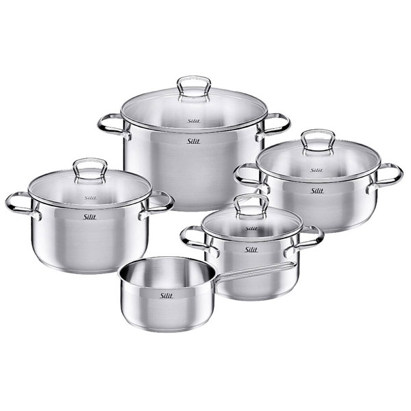 Silit 2109256731 Toskana pot set 5-piece stainless steel durable