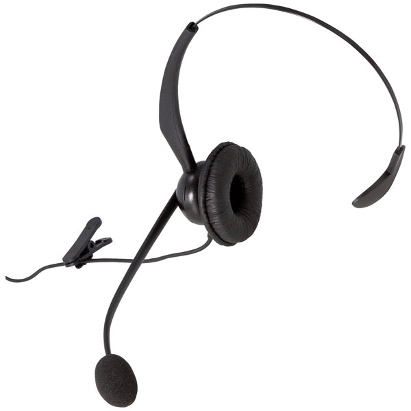 Auerswald 90347 COMfortel H-200 On-ear headset Corded Mono Black N...