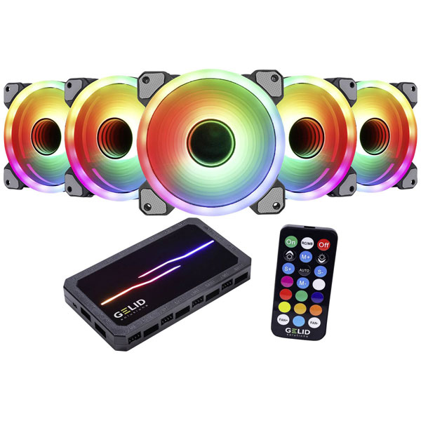 Gelid RF-RGB-MP-02 Amber 8 PRO Fan Controller Bundle with RGB Ligh...
