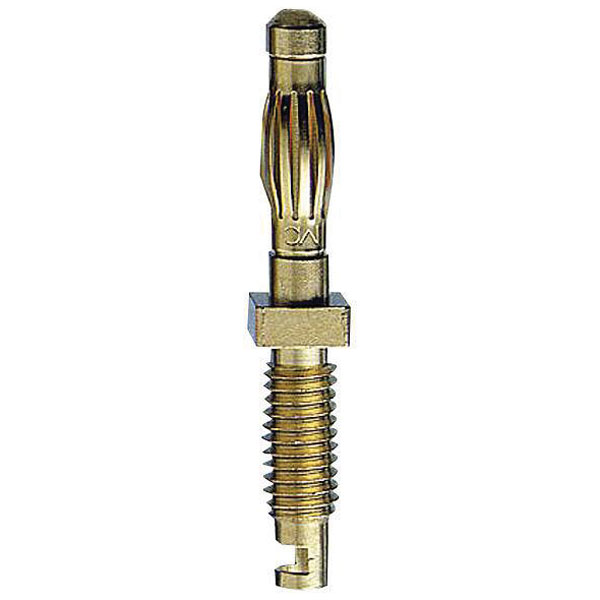 Stäubli 221051 SA401 edge connector plug straight 4 mm brass 1 pc