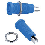 Stäubli 9410088823 XEB-1R safety jack socket 4 mm vertical pin blue 1 pc