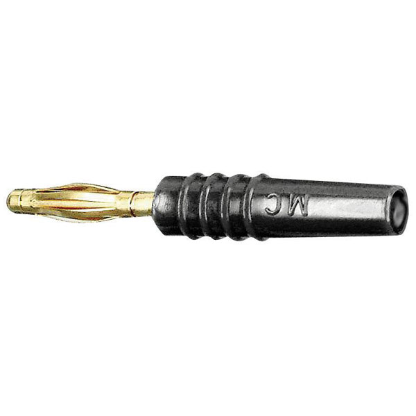 Stäubli 222618-21 SLS205-L plug 2mm pin blk axial spring contact 1 pc