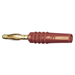 Stäubli 222618-22 SLS205-L plug straight 2 mm pin red spring contact fins