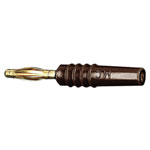 Stäubli 222618-27 SLS205-L straight blade plug 2mm brown with spring fins