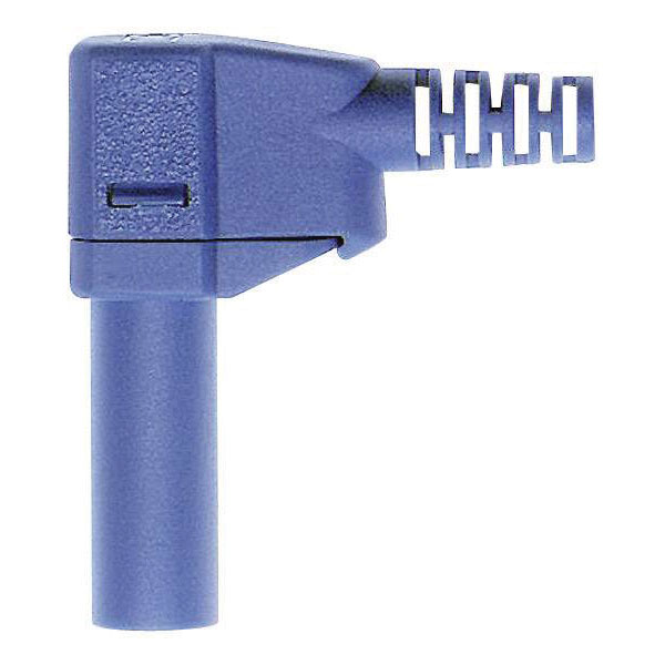 Stäubli SLS425-SW safety plug 90° 4mm pin blue self-mounting