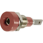 Stäubli 230030-22 LB-I2R jack socket vertical 2 mm pin red 1 pc insulated