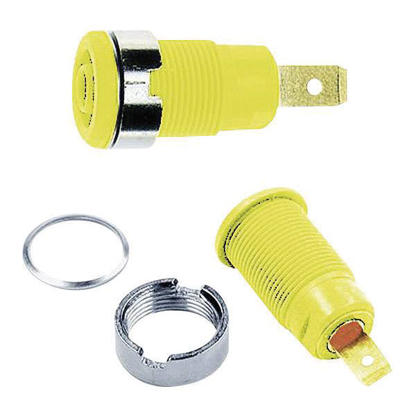 Stäubli 233000-24 SLB4-F safety jack socket yel 4mm for insulated ...
