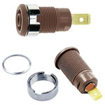 Stäubli 233000-27 SLB4-F safety jack socket brown Ø 4 mm insulated body