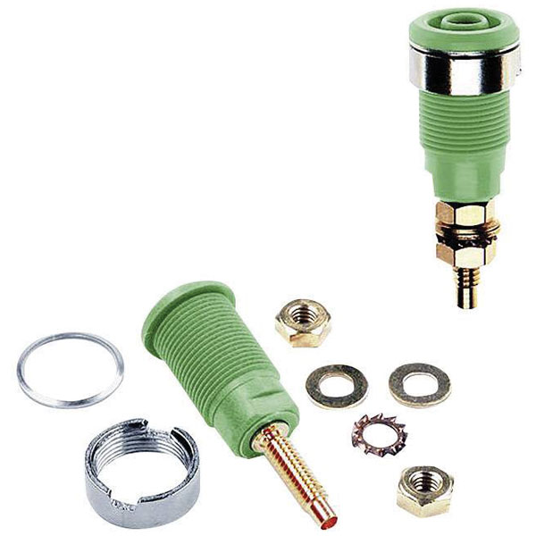 Stäubli 233020-25 SLB4-G safety jack socket gr Ø 4 mm insulated 1 pc