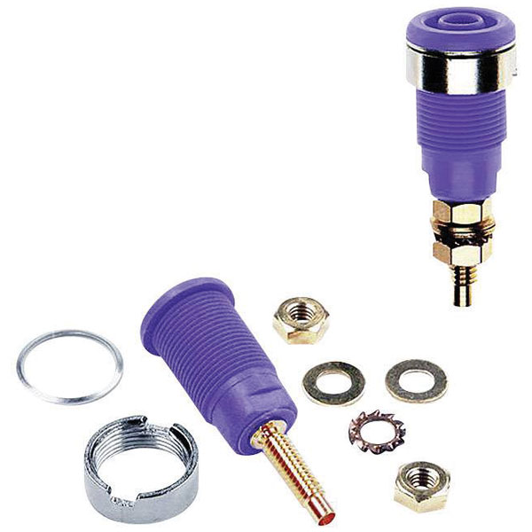 Stäubli 233020-26 SLB4-G safety jack socket built-in violet 4mm 1p...
