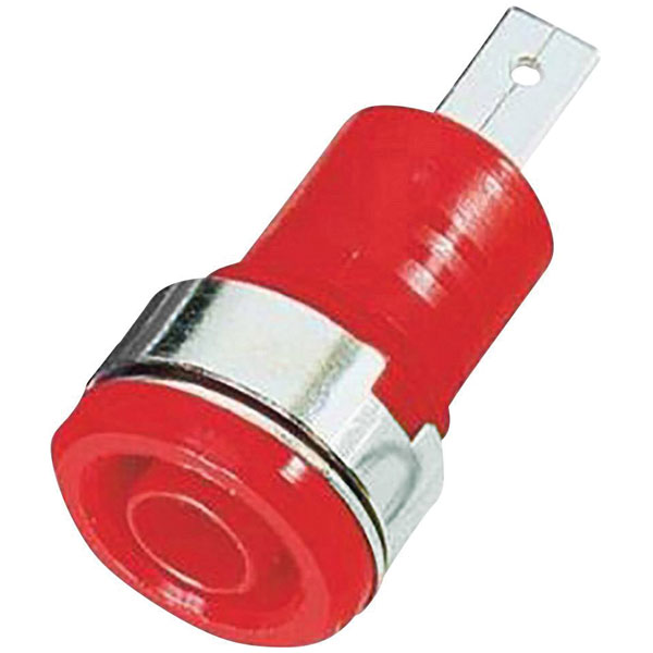 Stäubli 233070-22 SLB4-F/A red safety jack socket 4mm insulated 1 pc