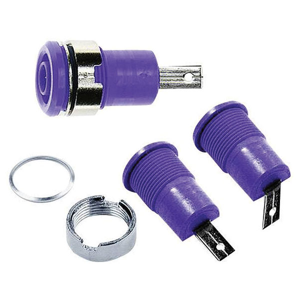 Stäubli 233070-26 SLB4-F/A violet safety jack socket Ø 4 mm 1 pc