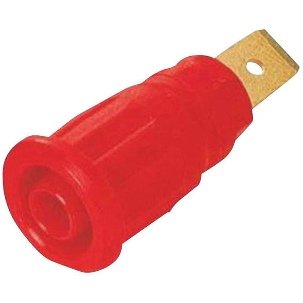 Stäubli 233150-22 SEB4-F63 safety socket built-in red insulated 1 pc