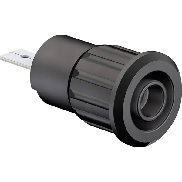 Stäubli 233160-21 SEB4-F/A safety jack socket blk Ø4mm 90° flat co...