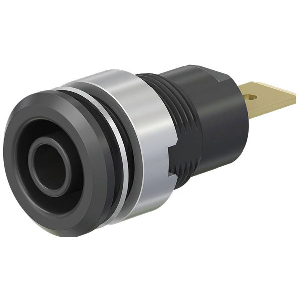 Stäubli 32001861-21 SLB 4-F63 safety jack socket 4mm pin blk verti...
