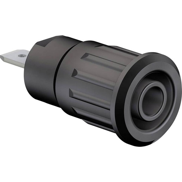 Stäubli 497079-21 SEB4-F/N Safety jack socket blk Ø4mm insulated b...