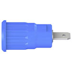 Stäubli 497079-23 Safety jack socket blue Ø 4mm brass rotating part