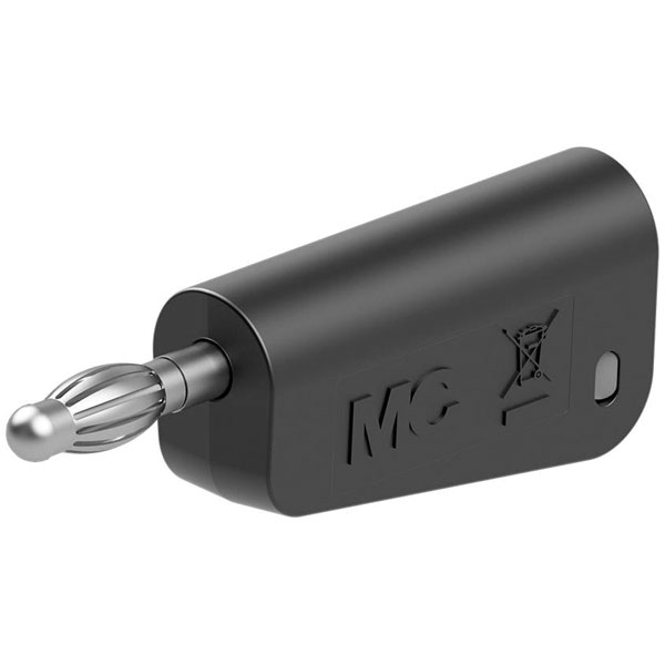 Stäubli 641038-21 LQ-4N-30 Jack plug Ø4mm blk stackable solder con...