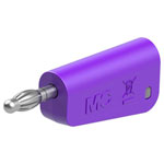 Stäubli 641038-26 LQ-4N-30 jack plug 4 mm pin violet stackable 1 pc