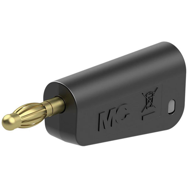 Stäubli 641039-21 LQ-4A-30 4mm blk jack plug stackable springed MU...