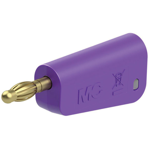 Stäubli 641039-26 LQ-4A-30 jack plug 4mm violet stackable self-mou...
