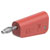 Staubli 641042-22 Jack plug 4mm red stackable solder connection 1 pc