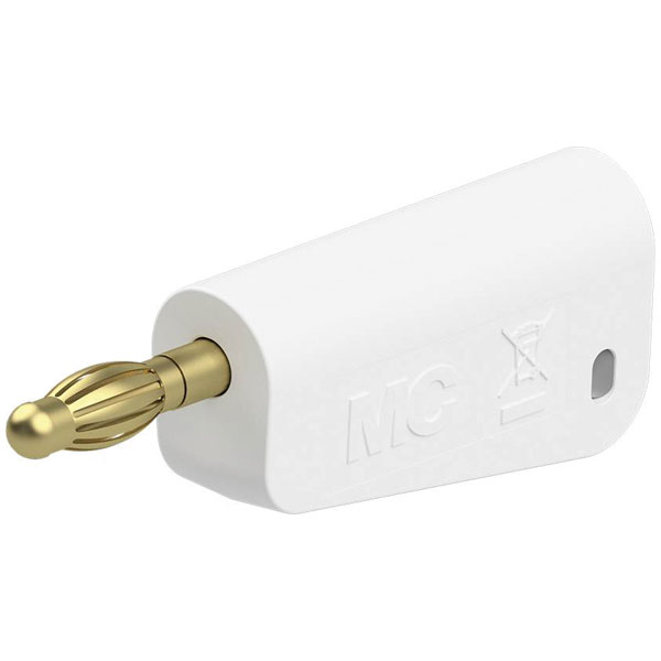 Stäubli 641043-29 LQ-4A-39 jack plug Ø4mm white stackable solder c...