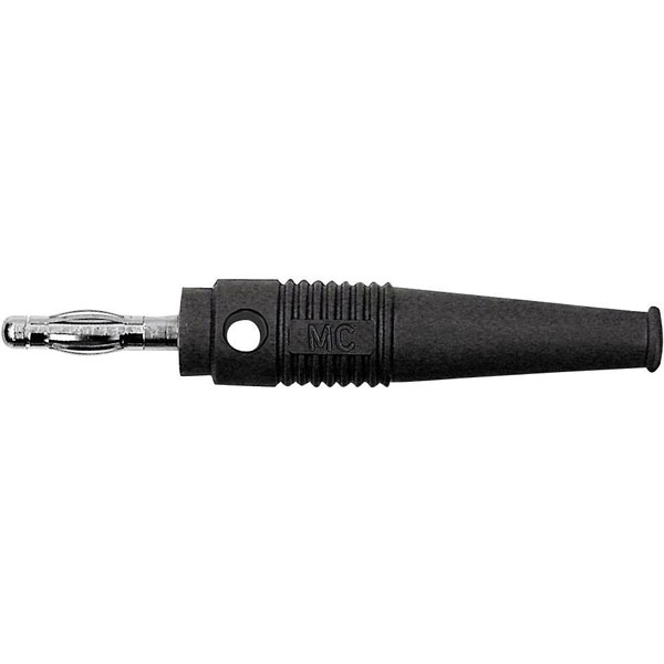 Stäubli 649199-21 L-41Q straight blade plug 4mm pin blk axial 1pc