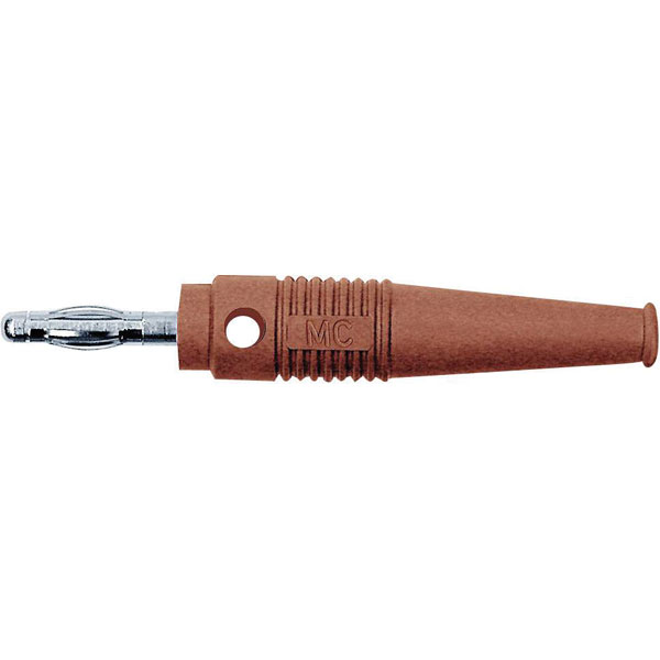 Stäubli 649199-22 L-41Q straight blade plug 4 mm red axial spring ...