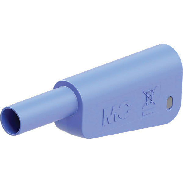 Stäubli 662022-23 SLQ-4N-46 safety plug blue 4mm stackable nickel-...