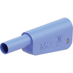 Stäubli 662023-23 SLQ-4A-46 safety plug Ø4 mm blue stackable nickel-plated