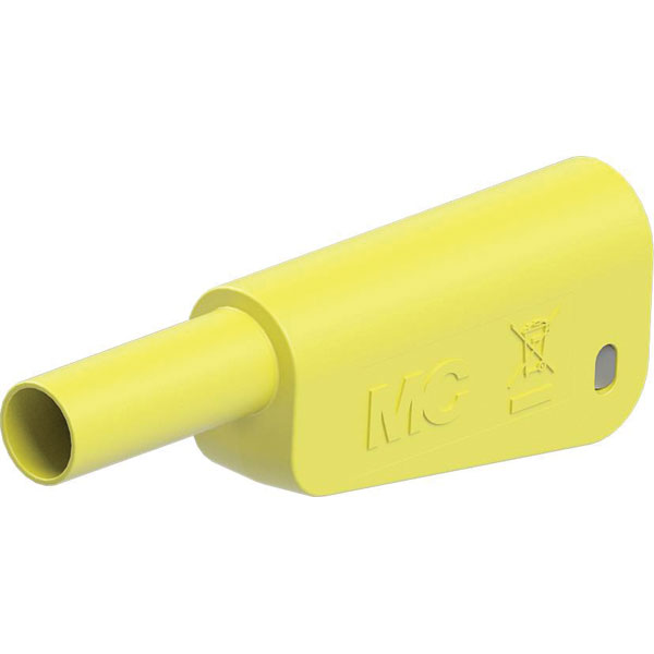 Stäubli 662024-24 SLM-4N-46 safety plug 4mm gold-plated stackable yel