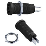 Stäubli 669131-21 XEB-1R Safety jack socket 4mm pin blk fully insulated