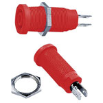 Stäubli 669131-22 XEB-1R safety jack socket 4mm pin red fully insulated