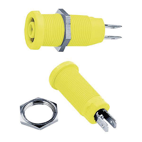 Stäubli 669131-24 XEB-1R safety jack socket 4 mm yel fully insulat...