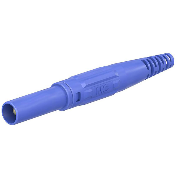 Stäubli 669196-23 XL-410 jack plug straight 4 mm pin blue 1 pc rig...