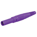 Stäubli 669196-26 XL-410 jack plug 4 mm straight violet 1 pc rigid connector