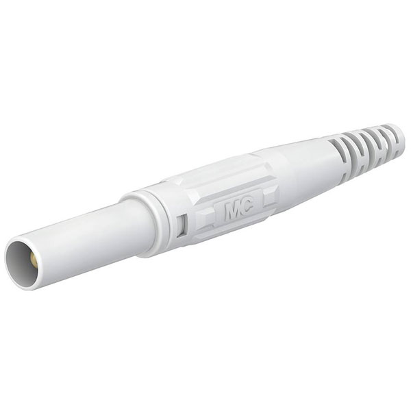 Stäubli 669196-29 XL-410 jack plug 4 mm pin white 1 pc rigid for t...