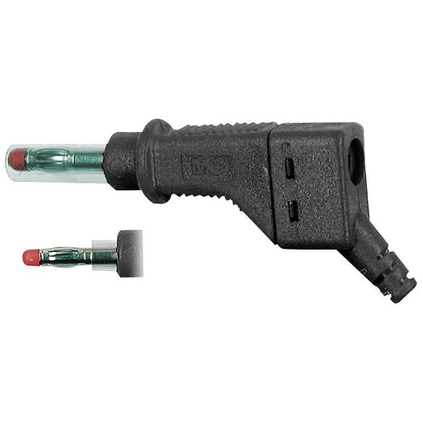 Stäubli 669328-21 XZGL-425 plug 4mm straight blade blk sliding sle...