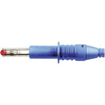Stäubli 669584-23 X-GL-438 plug straight 4 mm pin blue 600V CAT II safe