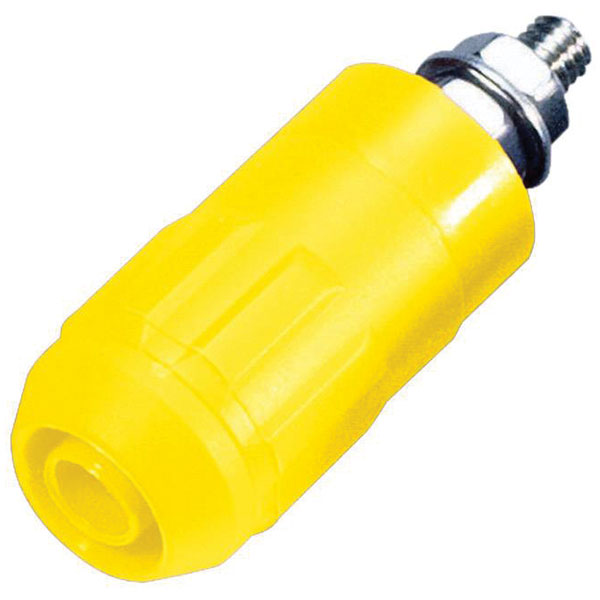 Stäubli 669684-24 XUB-G jack socket vertical 4mm pin yel insulated...