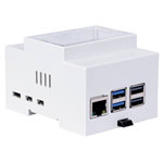 Joy-it Housing case for Raspberry Pi 5 board for DIN rail with fan White
