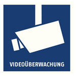 ABUS AU1500 Warning Label 90x90mm For Video Surveillance Compliance