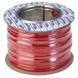 Rapid GW010335 Equipment Wire Single Core 1/0.6 Red (Reel of 100m)