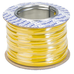 Rapid GW010350 Equipment Wire Single Core 1/0.6 Yellow (Reel of 100m)