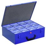 Allit 454131 EuroPlus Pro M44XH-12L Metal Case 12 Compartments Dark Blue