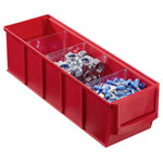 Allit 456521 Storage Bin 300x91x81mm Red 1pc Regal-Industriebox 300S