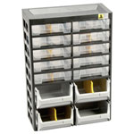 Allit 458140 VarioPlus Storage Bin 305x435x170mm Black/Grey/Yellow