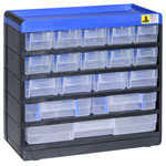 Allit 464610 Small Parts Container 300x285x135mm Black/Blue Plastic